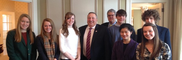 January 2016: Lunch Presentation to Maine Governor Paul LePage